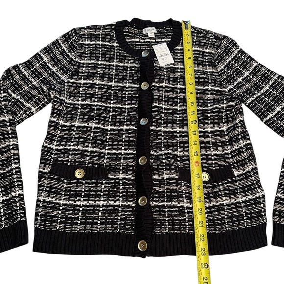 New J. Crew Tweed Lady Cardigan Sweater Womens Size Medium Cozy Business Casual - Picture 4 of 9